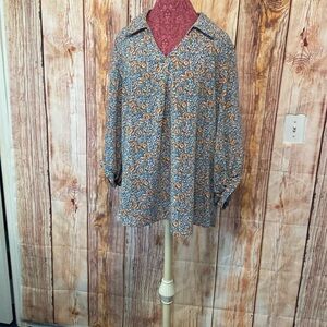 Women Micoson Plus Size XL Tops 3/4 Sleeve Pullover Blouse